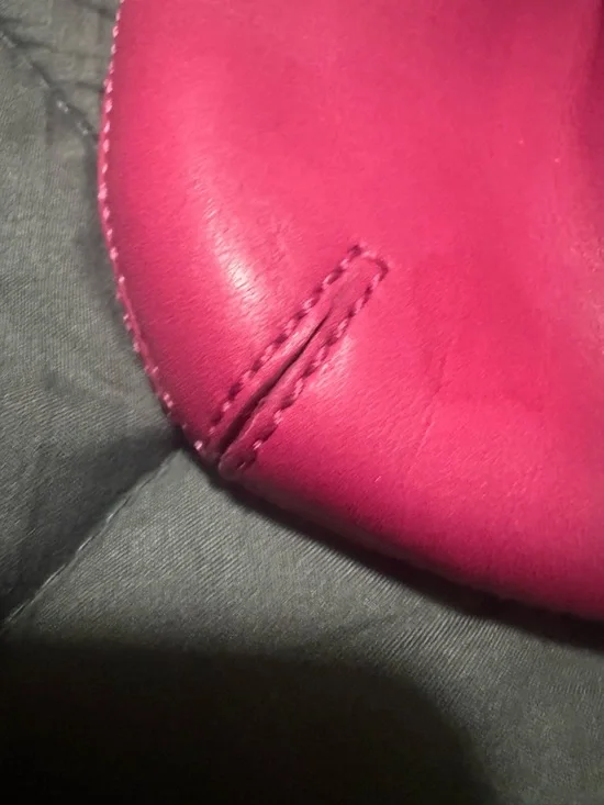 Coach Hot Pink Leather Pleated Wristlet Clutch - Picture 4 of 8